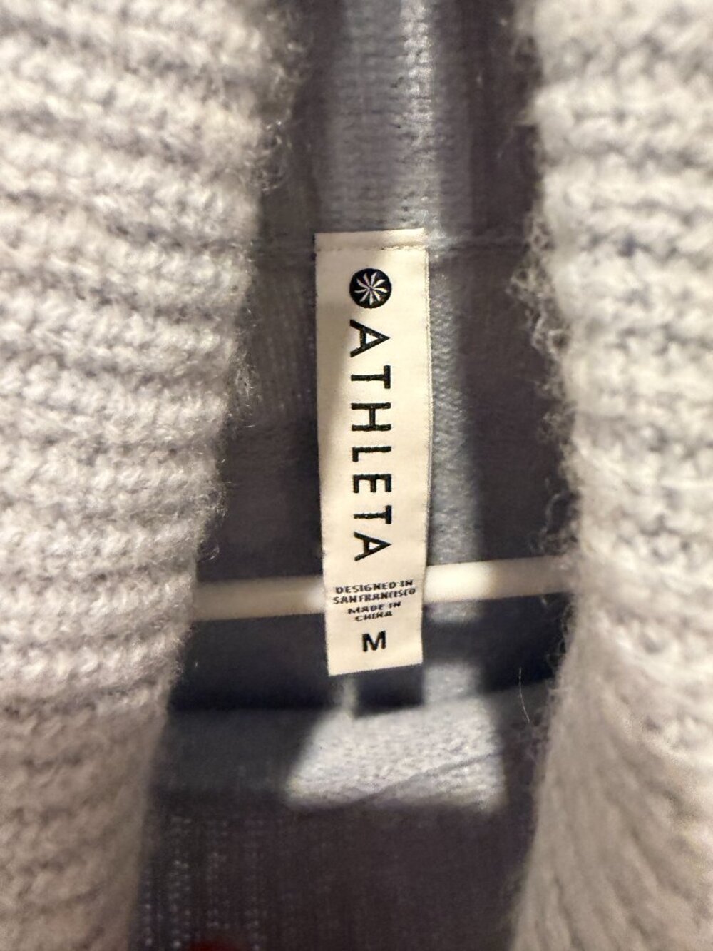 Athelta Wool Cashmere Aspen Turtleneck Sweater Light Blue Size M #632072 - Picture 3 of 3